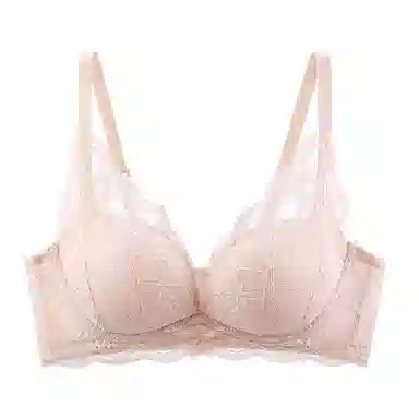 欧迪芬 性感蕾丝聚拢上托防下垂收副乳轻薄透气亲肤柔软小胸显大清凉感文胸 女款