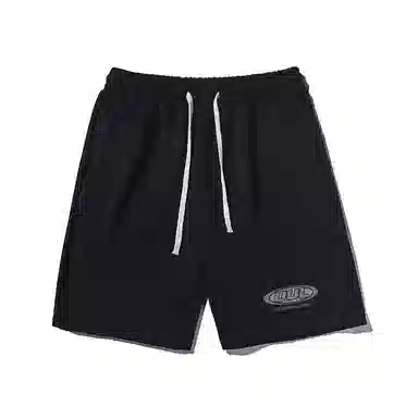 乱步 字母印花宽松运动风五分裤休闲短裤 男女同款