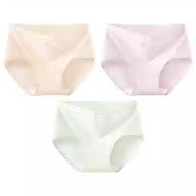 二三二三 纯色简约抑菌透气不卡档不夹臀不勒肉无痕舒适柔软三角裤高弹力不卷边亲肤时尚知性优雅可爱俏皮蝴蝶结内裤 女款