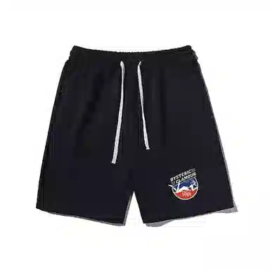 乱步 简约设计美式印花透气凉感宽松运动风青少年学生五分裤休闲短裤 男女同款