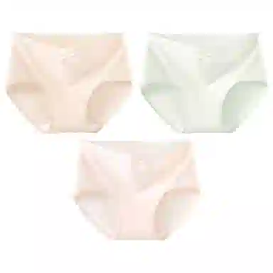 二三二三 纯色简约抑菌透气不卡档不夹臀不勒肉无痕舒适柔软三角裤高弹力不卷边亲肤时尚知性优雅可爱俏皮蝴蝶结内裤 女款