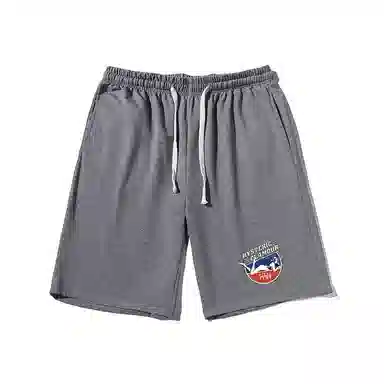 乱步 简约设计美式印花透气凉感宽松运动风青少年学生五分裤休闲短裤 男女同款