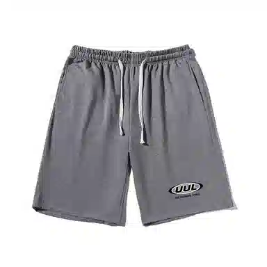 乱步 字母印花宽松运动风五分裤休闲短裤 男女同款