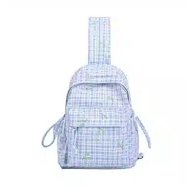 南潇湘 小清新休闲高颜值韩版百搭 尼龙 双肩包 常规 男女同款情侣款 浅紫色/浅蓝色/黄色/绿色/粉色