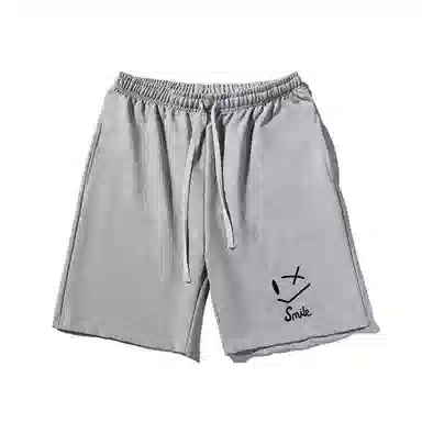 乱步 潮牌设计美式线条印花透气凉感宽松、休闲短裤 男女同款