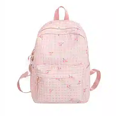 泰格奴 小清新休闲高颜值韩版背包初中高中大学上课百搭 尼龙 双肩包 男女同款情侣款 多色