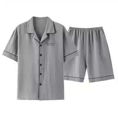 卡绚 短袖简约舒适家居服可外穿睡衣套装 男款