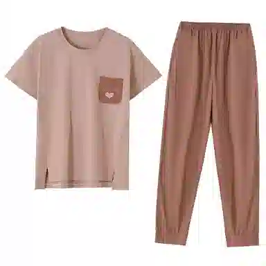 潞优野 短袖长裤薄款时尚舒适可外穿睡衣套装 女款