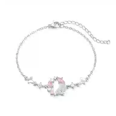 珂里 小清新浪漫幸运花环甜美气质多巴胺爱心蝴蝶闪耀微笑 合金 手链 女款