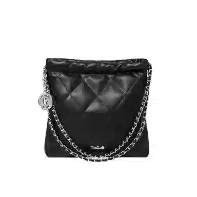 纳兰杜 休闲简约质感日常通勤时尚百搭 牛皮 单肩斜挎包 小号 女款 太空银/子夜黑/米白色