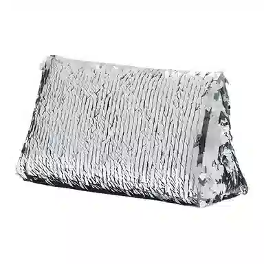 TF Classic Sequin PVC Clutch Silver