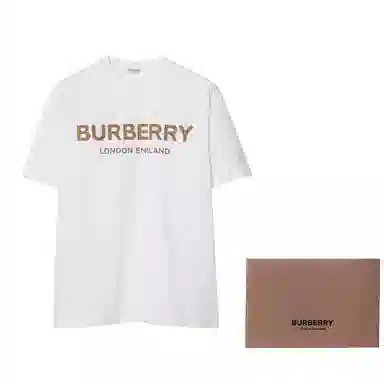 Burberry Ribbed Logo Crewneck T-Shirt White