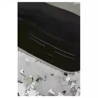 TF Classic Sequin PVC Clutch Silver