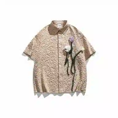KLAMMKICKS Floral Crochet Shirt