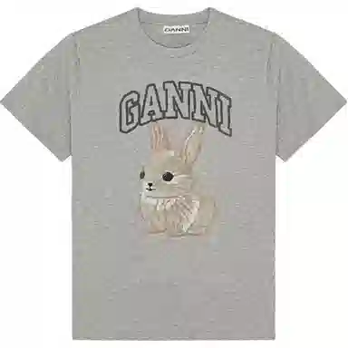 GANNI Bunny Print T-Shirt