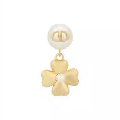 DIOR Four-Leaf Clover Earrings Gold