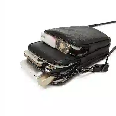 老人头 经典实用老花通勤时尚百搭高颜值简约 牛皮 单肩斜挎包 女款 多色