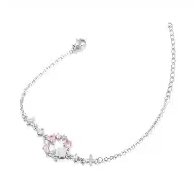 珂里 小清新浪漫幸运花环甜美气质多巴胺爱心蝴蝶闪耀微笑 合金 手链 女款