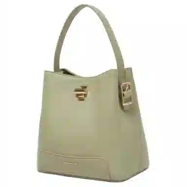 百思图 简约通勤时尚 人造革 手提包 小号 女款 多色