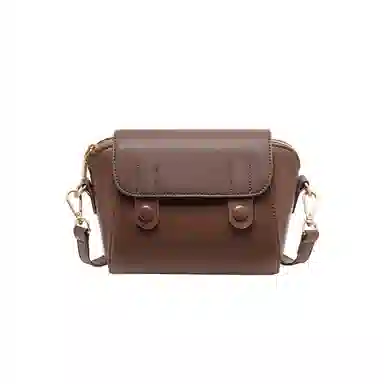 纳兰杜 复古设计高级感时尚通勤百搭 牛皮拼合成革 单肩包 迷你 女款 咖色