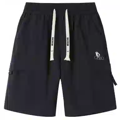 大卫贝肯 美式高街简约字母户外运动通勤宽松百搭潮流舒适个性直筒机能工装五分休闲短裤 男女同款