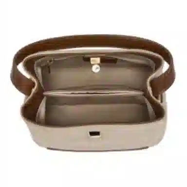 百思图 简约通勤时尚 人造革 手提包 小号 女款 多色