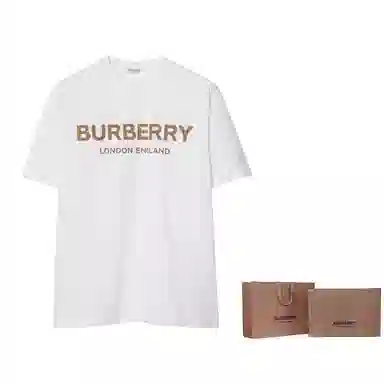 Burberry Ribbed Logo Crewneck T-Shirt White