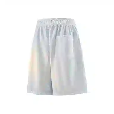 兰缪 美式日系高街复古简约设计基础款印花日常户外运动通勤山系潮流宽松清爽透气柔软百搭垂感直筒系带休闲短裤 男女同款