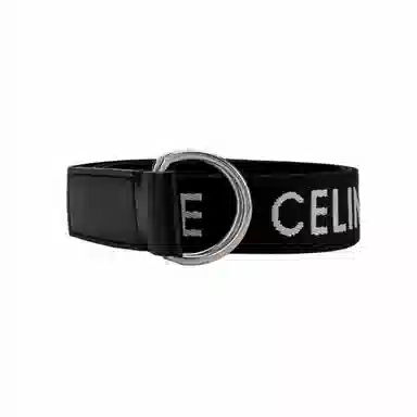 CELINE Double Ring Belt Medium Black