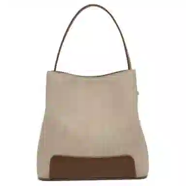 百思图 简约通勤时尚 人造革 手提包 小号 女款 多色