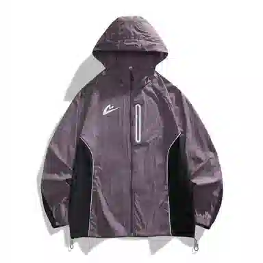 音速猫 运动户外轻薄连帽拼接透气防晒服 男女同款