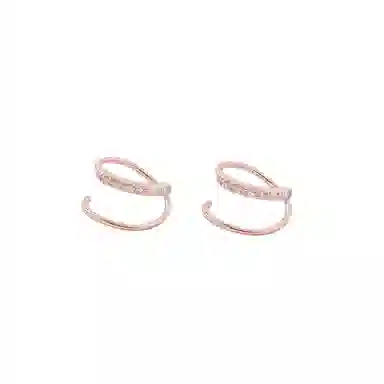 希遇 玫瑰星坠新中式 国潮轻奢小众设计创意耳饰 日常百搭  冷淡风创意设计 合金 耳夹 男女同款情侣款