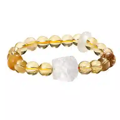 蔻斯琦 【时来运转 福旺顺遂】新中式招财醒狮乾坤圈福气满满虎眼石混搭 国风学业有成增强运势 好运 处理 黄水晶 手串 男女同款情侣款