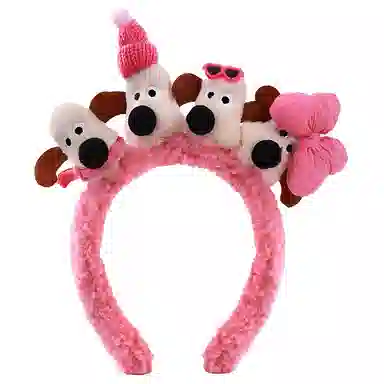 希铃 可爱掌门狗 小狗甜美 涤纶 发箍 女款