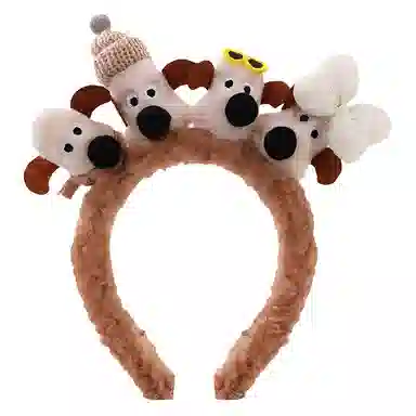 希铃 可爱掌门狗 小狗甜美 涤纶 发箍 女款