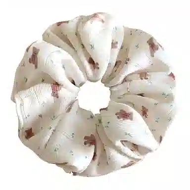 希铃 可可奶油小熊 棉麻 发圈 女款