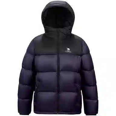 CAMEL Warm Fleece Windproof Hooded Down Jacket