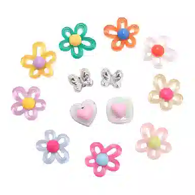 OFLY Heart Hollow Flower Crocs Charm