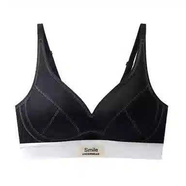 二三二三 透气吸汗聚拢有型防下垂亲肤柔软无痕舒适侧收副乳字母时尚百搭日常通勤运动文胸 女款