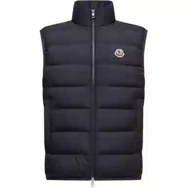 Moncler FW25 Full-Zip Vest Down Jacket Navy Blue