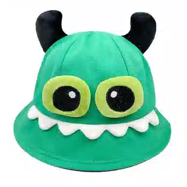 艾佳微 大眼小怪兽 卡通百搭出游遮阳 涤纶 渔夫帽 男女同款情侣款