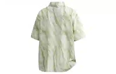 王者荣耀 美式复古扎染撞色冰丝玫瑰花卉印花透气凉感宽松舒适松弛感少年感港风休闲百搭时尚短袖衬衫 男女同款