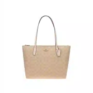 COACH Zip Top Tote 30 Logo Tote