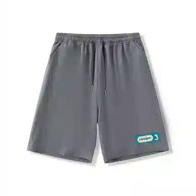 乱步 冰丝薄款运动印花五分裤宽松跑步健身篮球中裤夏季字母休闲短裤 男女同款