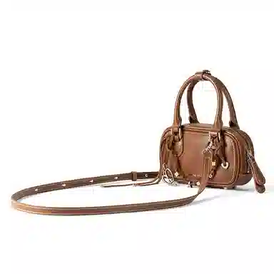 AMAZING SONG Mahjong Bag Cream Yellow/Dark Chocolate