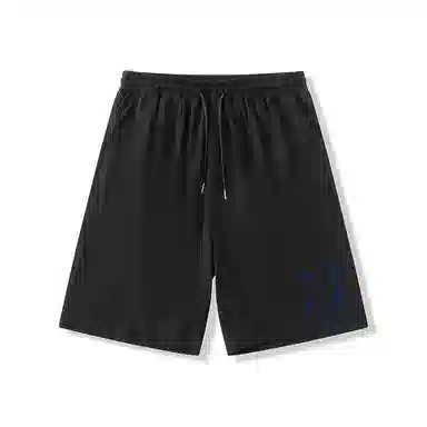 乱步 大码外穿宽松五分裤沙滩裤百搭黑色裤子休闲短裤 男女同款