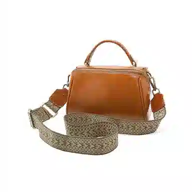 老人头 简约通勤百搭小众设计高级质感 牛皮 单肩斜挎手提包 女款 多色