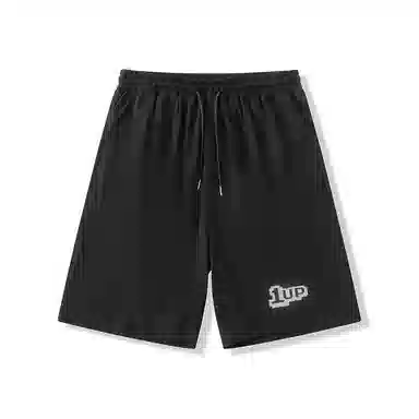 乱步 学生夏季凉感外穿恶搞反光字母速干宽松五分裤休闲短裤 男女同款