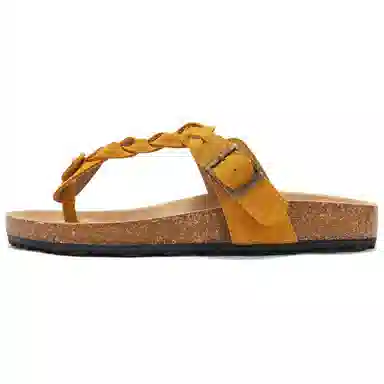 森达 简约经典舒适时尚 静音人字拖鞋  女