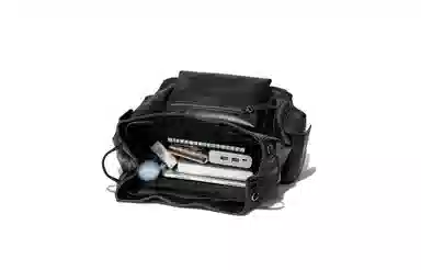 Ace Paul Multi-Pocket Drawstring Backpack Black